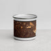Front View Custom Montebello California Map Enamel Mug in Ember