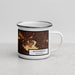Right View Custom Montebello California Map Enamel Mug in Ember