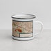 Right View Custom Montebello California Map Enamel Mug in Woodblock