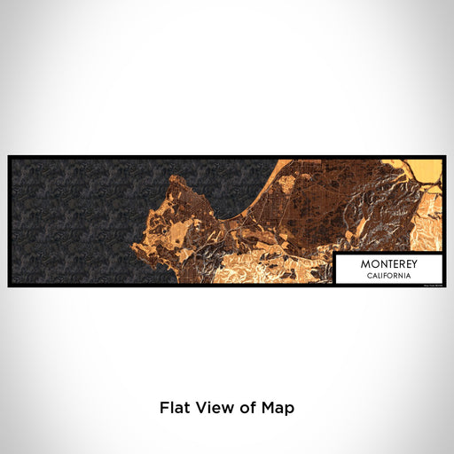 Flat View of Map Custom Monterey California Map Enamel Mug in Ember