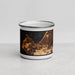 Front View Custom Monterey California Map Enamel Mug in Ember