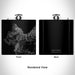 Rendered View of Monterey California Map Engraving on 6oz Stainless Steel Flask in Black