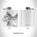 Rendered View of Monterey California Map Engraving on 6oz Stainless Steel Flask in White