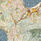 Monterey California Map Print in Woodblock Style Zoomed In Close Up Showing Details