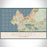 Monterey California Map Print Landscape Orientation in Woodblock Style With Shaded Background