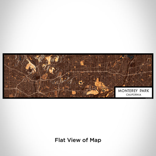 Flat View of Map Custom Monterey Park California Map Enamel Mug in Ember