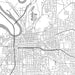 Montgomery Alabama Map Print in Classic Style Zoomed In Close Up Showing Details