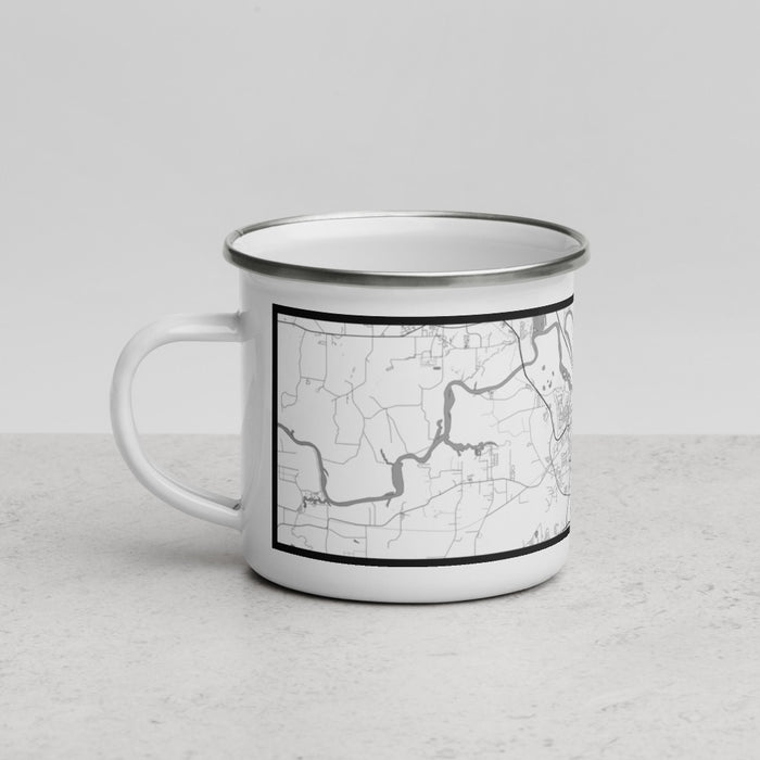 Left View Custom Montgomery Alabama Map Enamel Mug in Classic