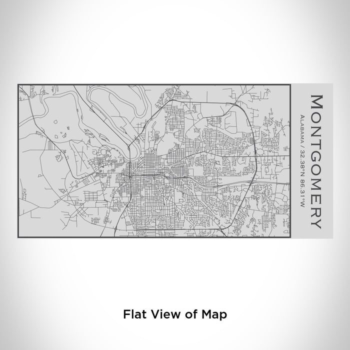 Rendered View of Montgomery Alabama Map Engraving on 17oz Stainless Steel Insulated Cola Bottle