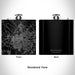 Rendered View of Montgomery Alabama Map Engraving on 6oz Stainless Steel Flask in Black