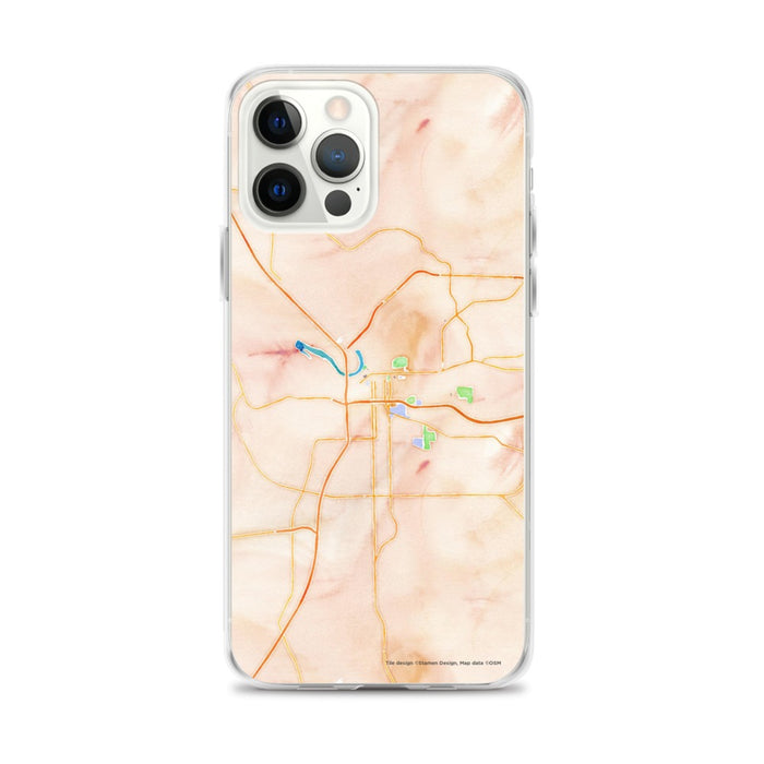 Custom Montgomery Alabama Map iPhone 12 Pro Max Phone Case in Watercolor