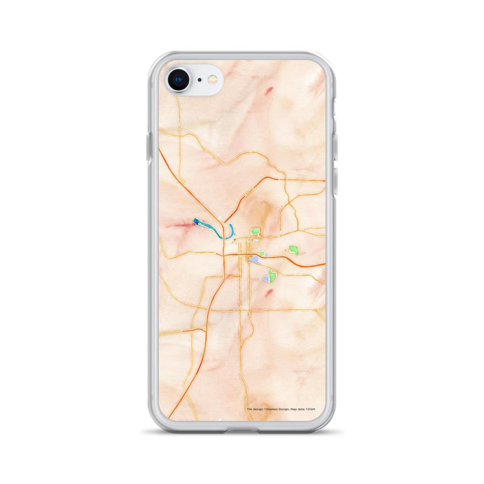 Custom Montgomery Alabama Map iPhone SE Phone Case in Watercolor