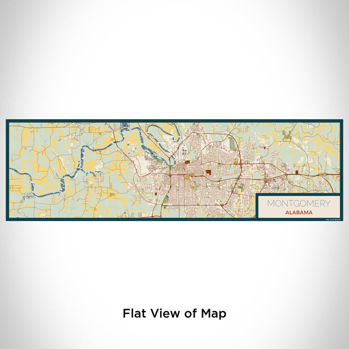 Flat View of Map Custom Montgomery Alabama Map Enamel Mug in Woodblock