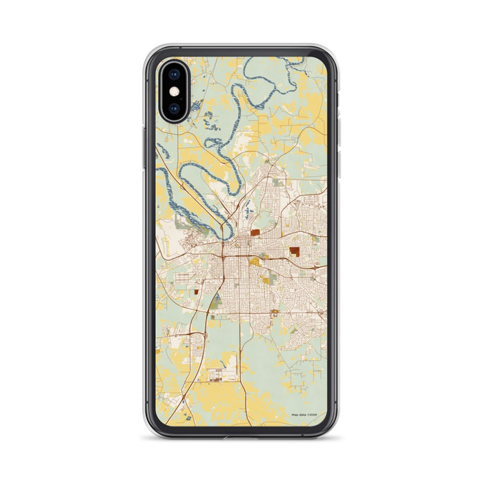 Custom Montgomery Alabama Map Phone Case in Woodblock
