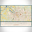 Montgomery Alabama Map Print Landscape Orientation in Woodblock Style With Shaded Background