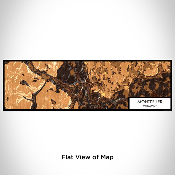 Flat View of Map Custom Montpelier Vermont Map Enamel Mug in Ember