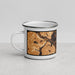 Left View Custom Montpelier Vermont Map Enamel Mug in Ember