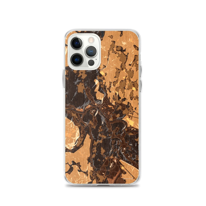 Custom Montpelier Vermont Map iPhone 12 Pro Phone Case in Ember