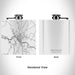 Rendered View of Montpelier Vermont Map Engraving on 6oz Stainless Steel Flask in White