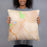 Person holding 18x18 Custom Montpelier Vermont Map Throw Pillow in Watercolor