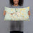 Person holding 20x12 Custom Montpelier Vermont Map Throw Pillow in Woodblock