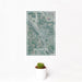 12x18 Montrose Colorado Map Print Portrait Orientation in Afternoon Style With Small Cactus Plant in White Planter