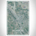 Montrose Colorado Map Print Portrait Orientation in Afternoon Style With Shaded Background