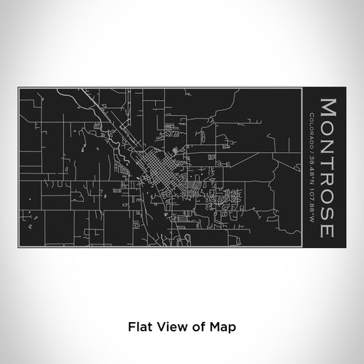 Rendered View of Montrose Colorado Map Engraving on 17oz Stainless Steel Insulated Cola Bottle in Black