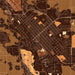 Montrose Colorado Map Print in Ember Style Zoomed In Close Up Showing Details