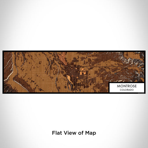 Flat View of Map Custom Montrose Colorado Map Enamel Mug in Ember