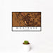 12x18 Montrose Colorado Map Print Landscape Orientation in Ember Style With Small Cactus Plant in White Planter
