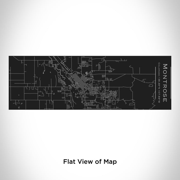 Rendered View of Montrose Colorado Map Engraving on 10oz Stainless Steel Insulated Cup with Sliding Lid in Black
