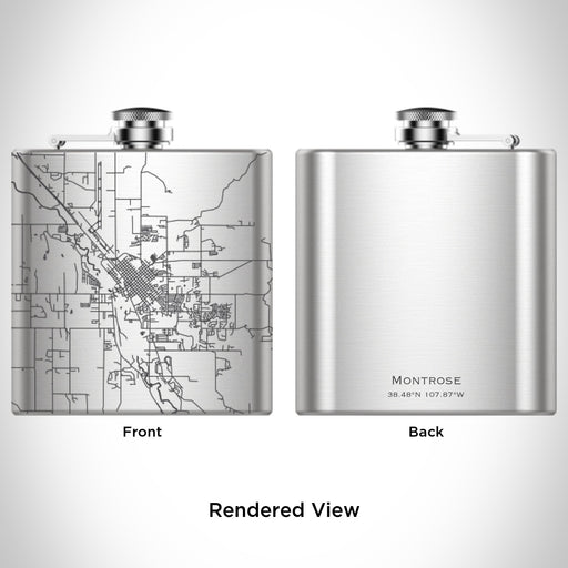 Rendered View of Montrose Colorado Map Engraving on undefined