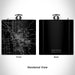 Rendered View of Montrose Colorado Map Engraving on 6oz Stainless Steel Flask in Black