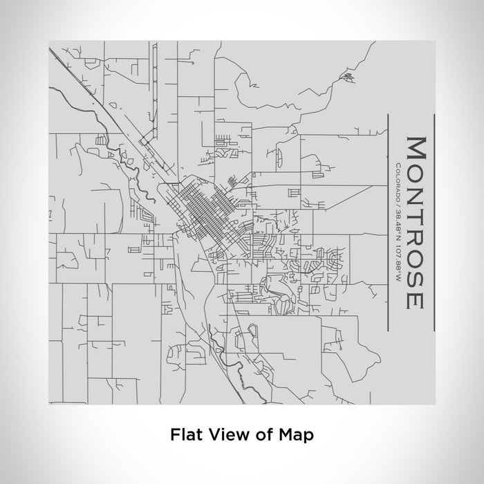 Rendered View of Montrose Colorado Map Engraving on 17oz Stainless Steel Insulated Tumbler