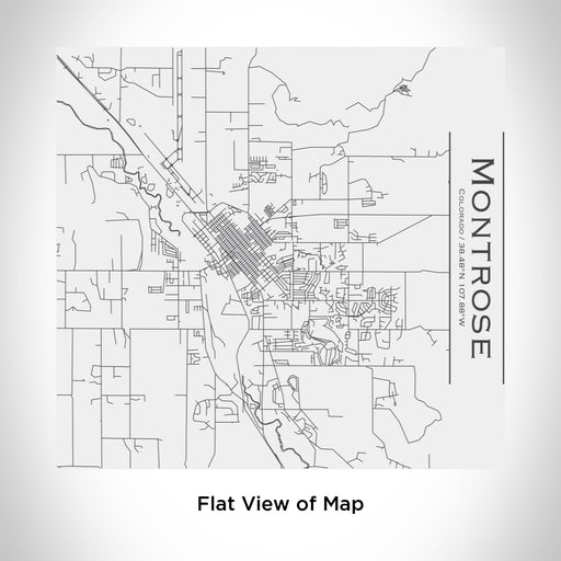 Rendered View of Montrose Colorado Map Engraving on 17oz Stainless Steel Insulated Tumbler in White