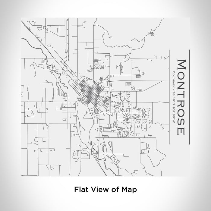 Rendered View of Montrose Colorado Map Engraving on 17oz Stainless Steel Insulated Tumbler in White