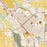 Montrose Colorado Map Print in Woodblock Style Zoomed In Close Up Showing Details