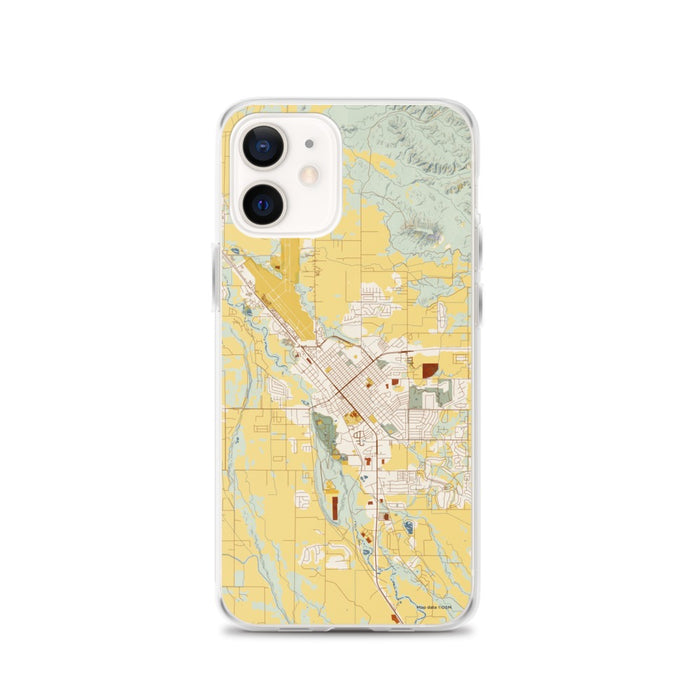 Custom Montrose Colorado Map iPhone 12 Phone Case in Woodblock