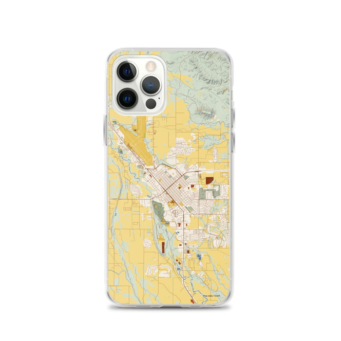 Custom Montrose Colorado Map iPhone 12 Pro Phone Case in Woodblock