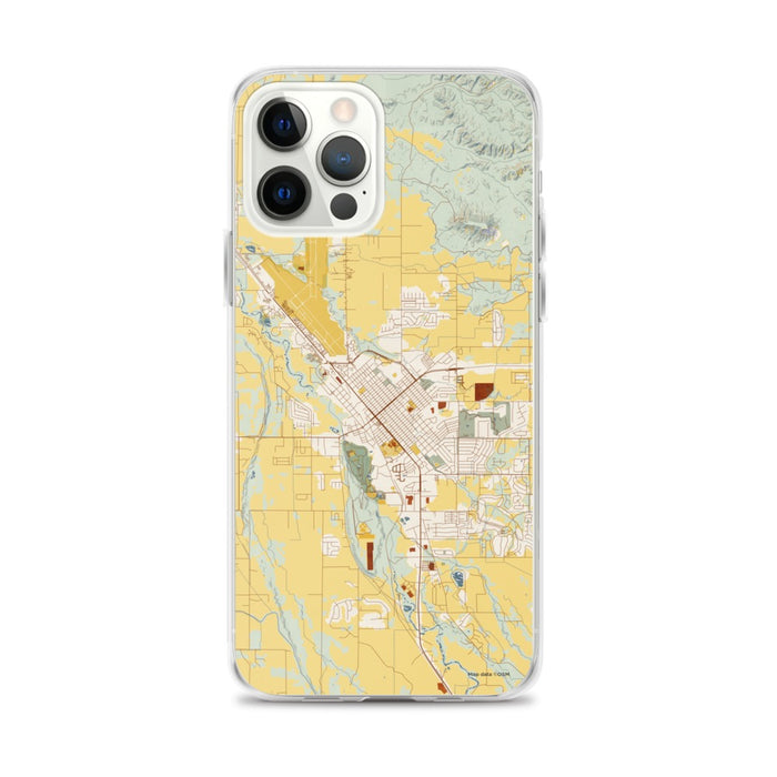 Custom Montrose Colorado Map iPhone 12 Pro Max Phone Case in Woodblock