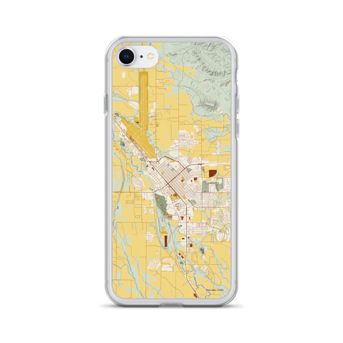 Custom Montrose Colorado Map iPhone SE Phone Case in Woodblock