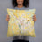 Person holding 18x18 Custom Montrose Colorado Map Throw Pillow in Woodblock