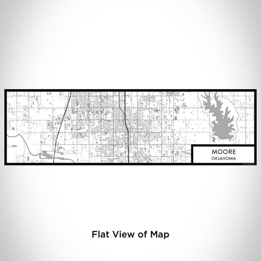 Flat View of Map Custom Moore Oklahoma Map Enamel Mug in Classic