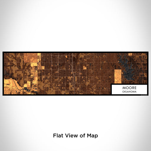 Flat View of Map Custom Moore Oklahoma Map Enamel Mug in Ember