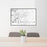 24x36 Mooresville North Carolina Map Print Lanscape Orientation in Classic Style Behind 2 Chairs Table and Potted Plant
