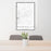 24x36 Mooresville North Carolina Map Print Portrait Orientation in Classic Style Behind 2 Chairs Table and Potted Plant