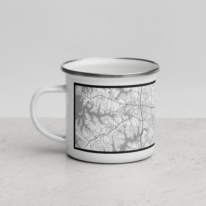Left View Custom Mooresville North Carolina Map Enamel Mug in Classic