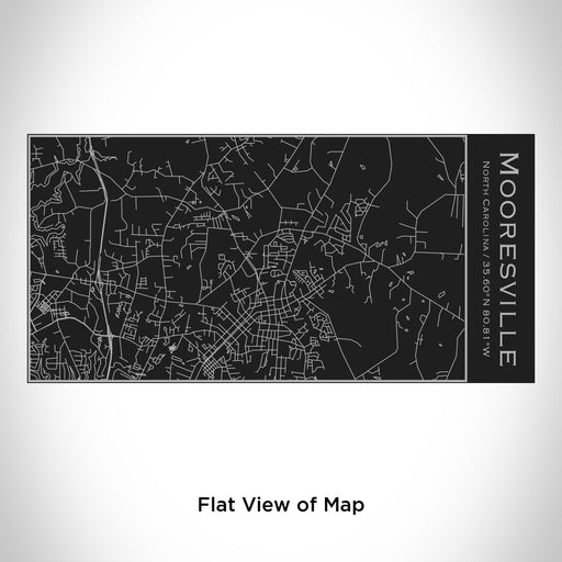 Rendered View of Mooresville North Carolina Map Engraving on 17oz Stainless Steel Insulated Cola Bottle in Black