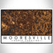 Mooresville North Carolina Map Print Landscape Orientation in Ember Style With Shaded Background